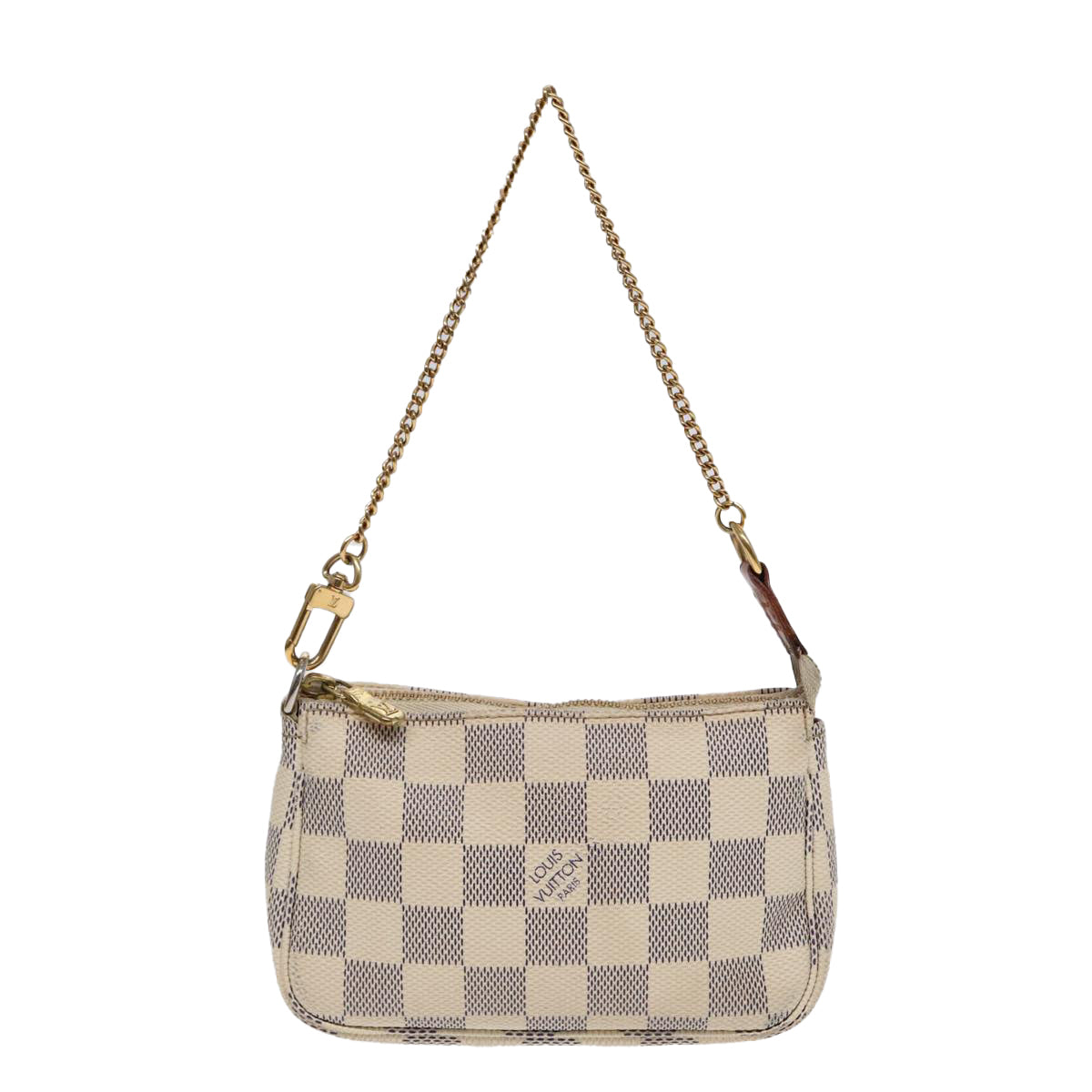 LOUIS VUITTON Damier Azur Mini Pochette Accessoires Pouch N63005 LV Auth 86634