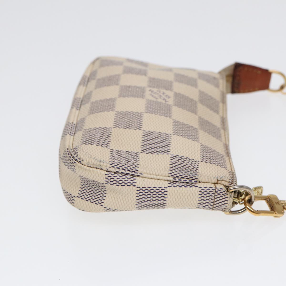 LOUIS VUITTON Damier Azur Mini Pochette Accessoires Pouch N63005 LV Auth 86634