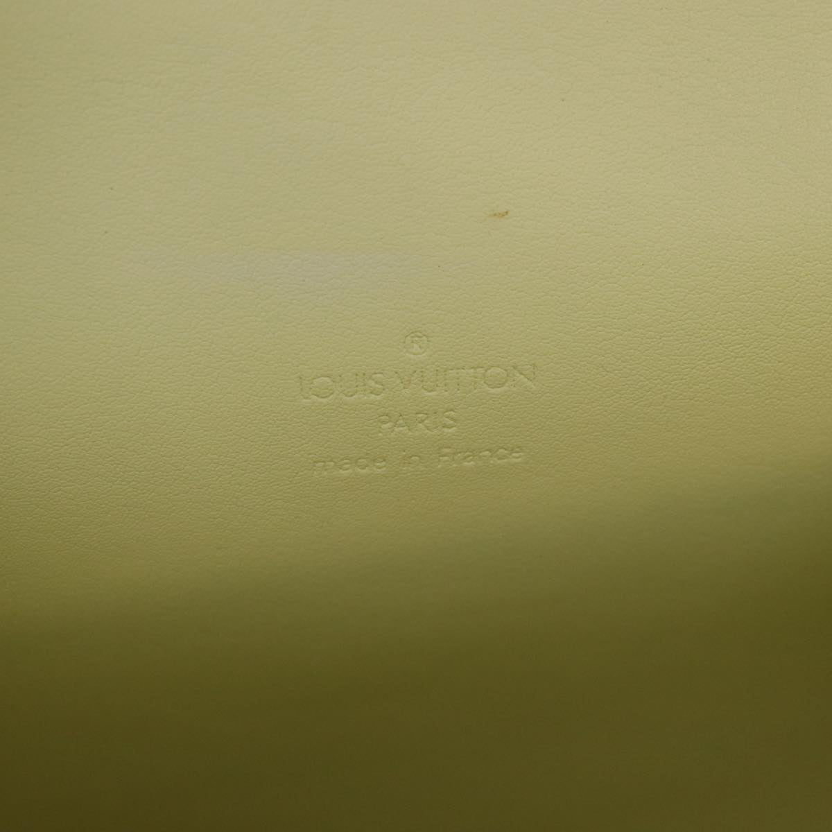 LOUIS VUITTON Monogram Vernis Spring Street Bag Lime Yellow M91068 Auth 86715