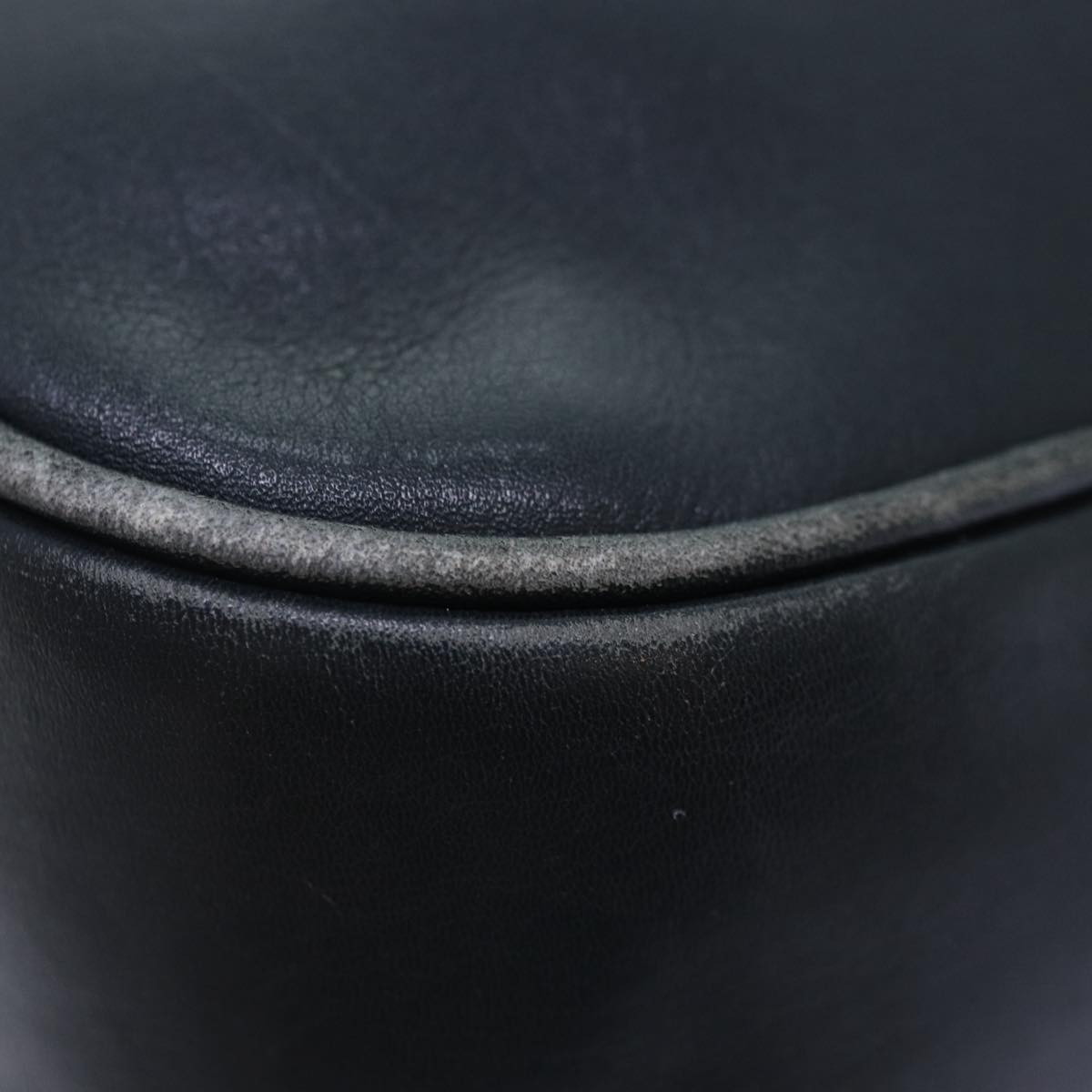 GUCCI Hand Bag Leather 2way Navy Gold 001 0166 1638 Auth 86728