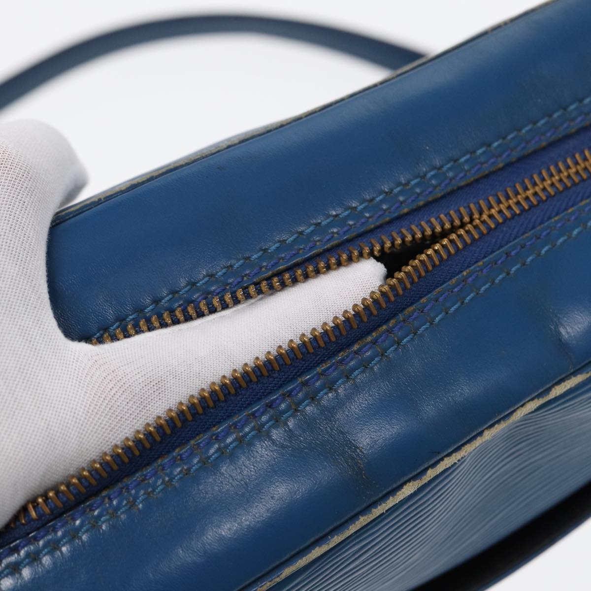 LOUIS VUITTON Epi Trocadero 27 Shoulder Bag Blue M52315 LV Auth 86817