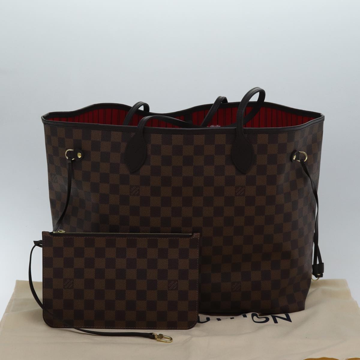LOUIS VUITTON Damier Ebene Neverfull GM Tote Bag N51106 LV Auth 86989SA