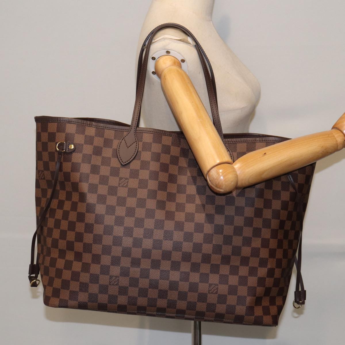 LOUIS VUITTON Damier Ebene Neverfull GM Tote Bag N51106 LV Auth 86989SA