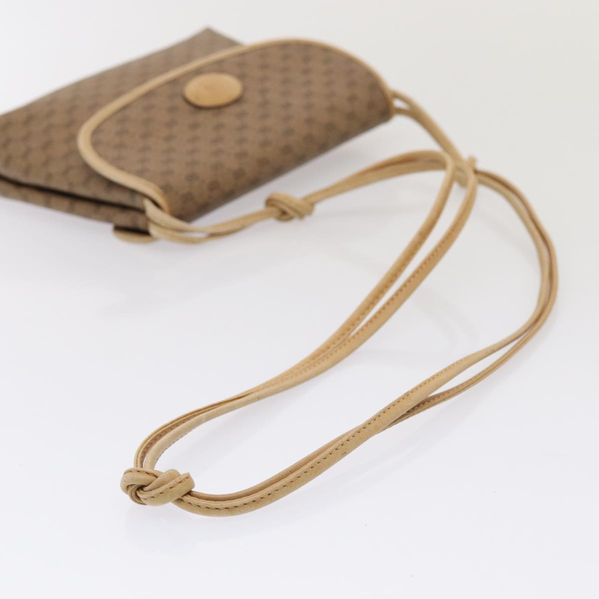GUCCI Micro GG Supreme Shoulder Bag PVC Beige Gold 49 007 5548 Auth 87020