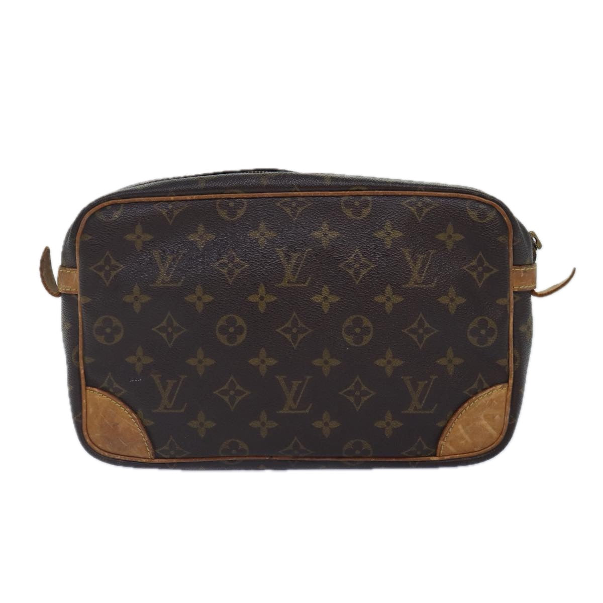 LOUIS VUITTON Monogram Compiegne 28 Clutch Bag M51845 LV Auth 87168