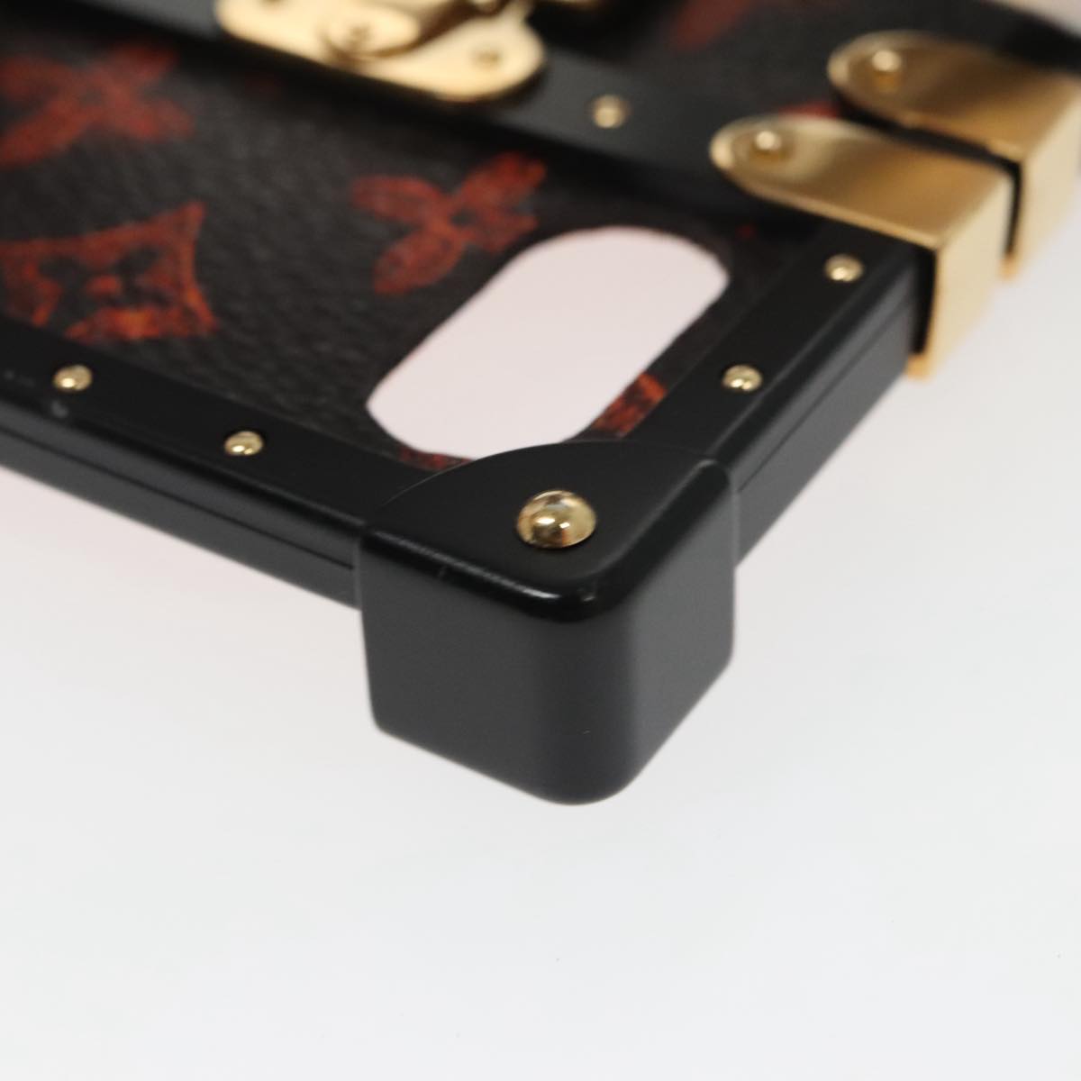 LOUIS VUITTON Transformed Monogram Cat iphone X Eye Trunk M63891 LV Auth 87378