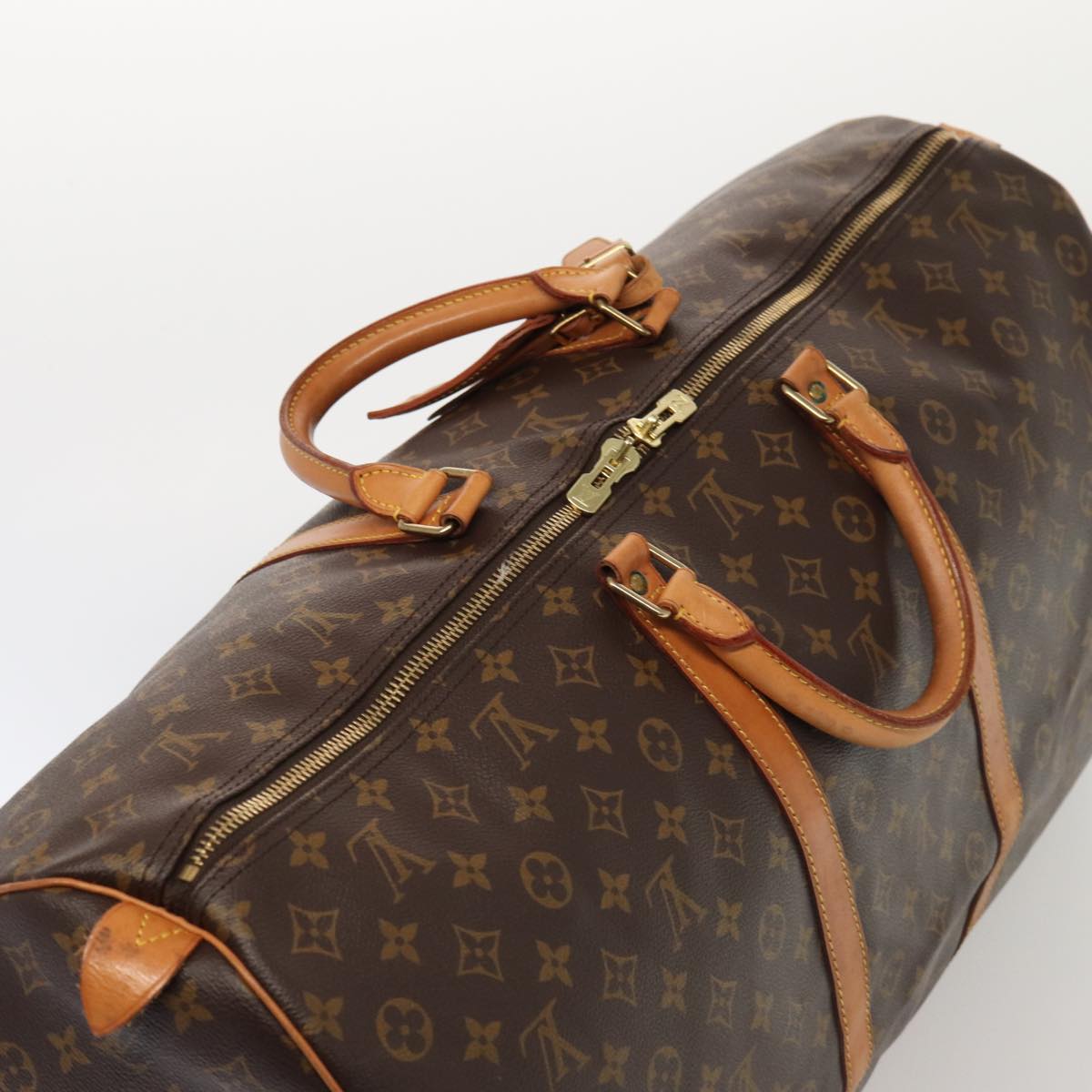 LOUIS VUITTON Monogram Keepall 60 Boston Bag M41422 LV Auth 87415