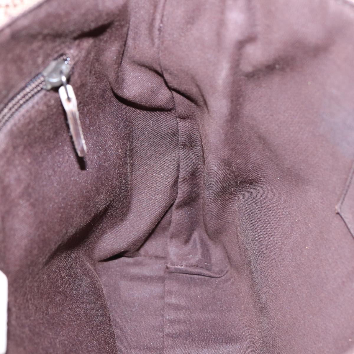 GUCCI GG Canvas Shoulder Bag Beige Silver 146236 Auth 87424