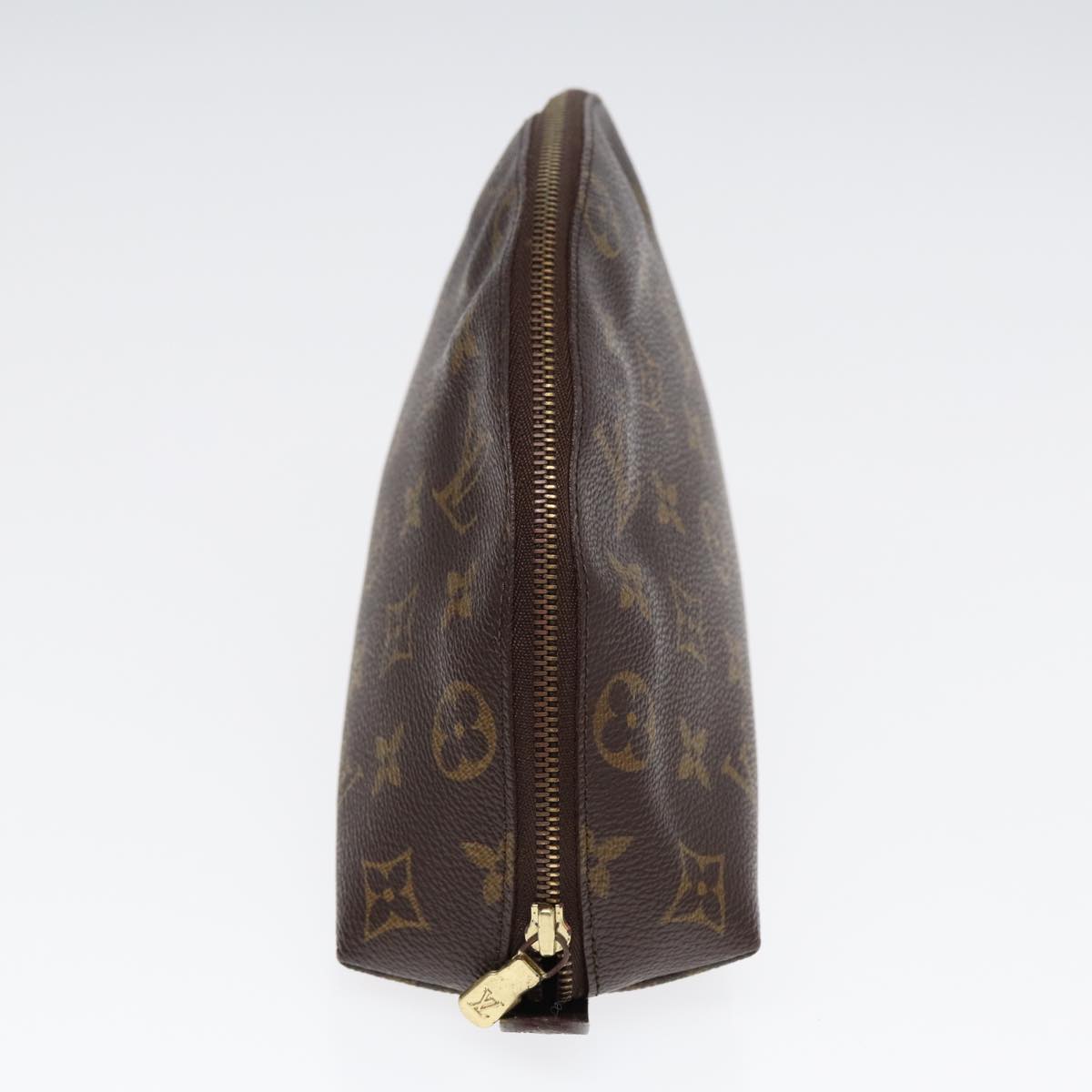 LOUIS VUITTON Monogram Trousse Demi Ronde Cosmetic Pouch M47520 LV Auth 87547