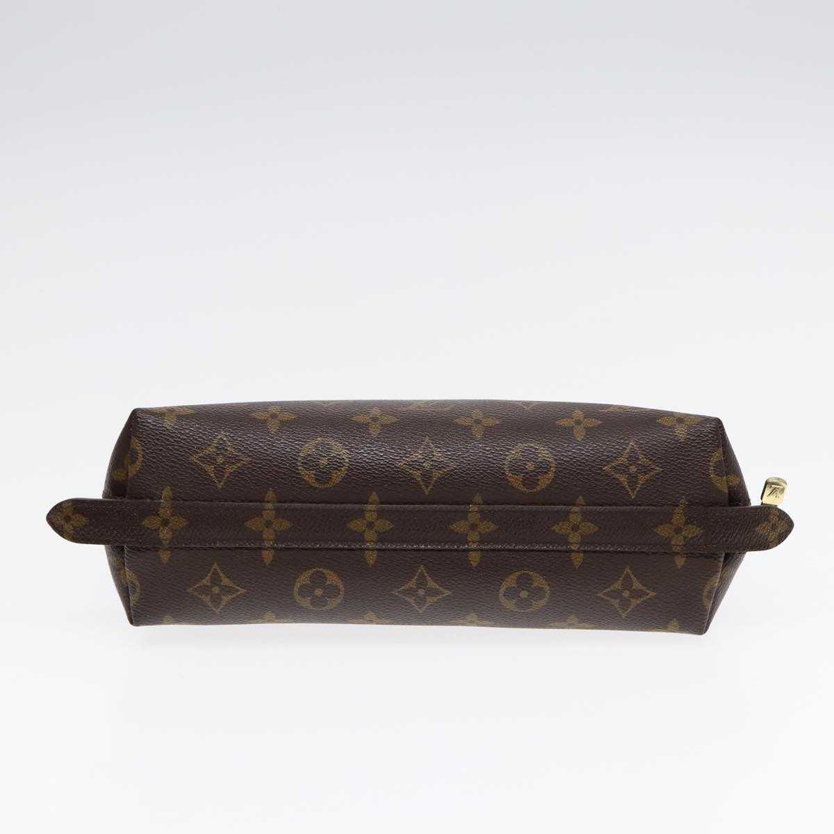 LOUIS VUITTON Monogram Trousse Demi Ronde Cosmetic Pouch M47520 LV Auth 87547