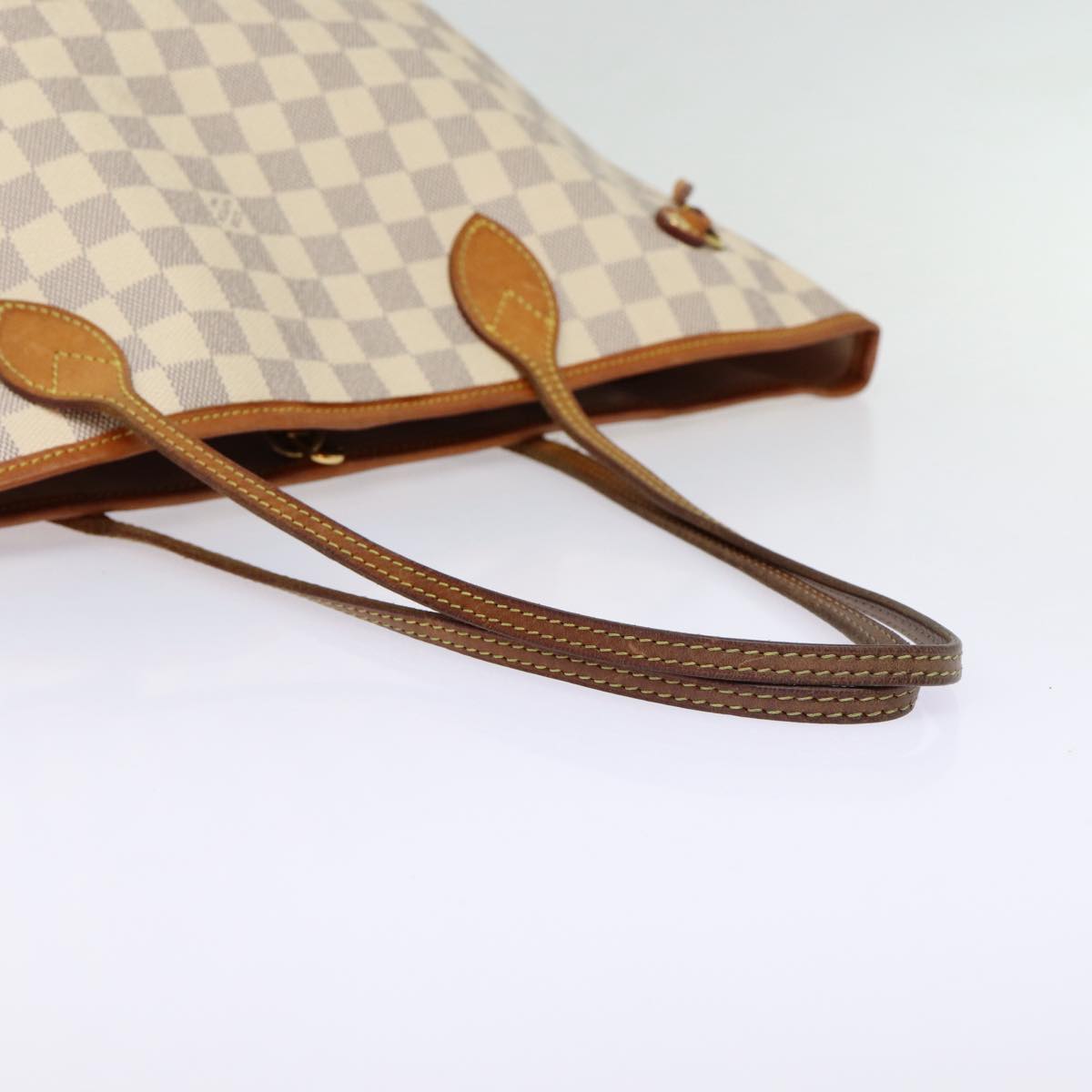LOUIS VUITTON Damier Azur Neverfull MM Tote Bag N41605 LV Auth 87566