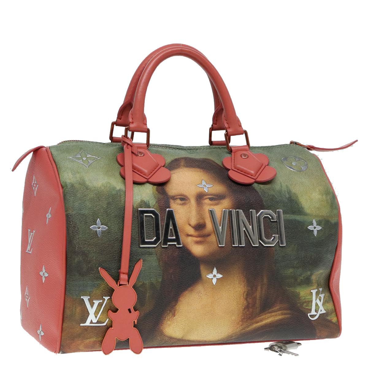 LOUIS VUITTON Masters Collection Mona Lisa Speedy 30 Bag M43372 LV Auth 87609SAM