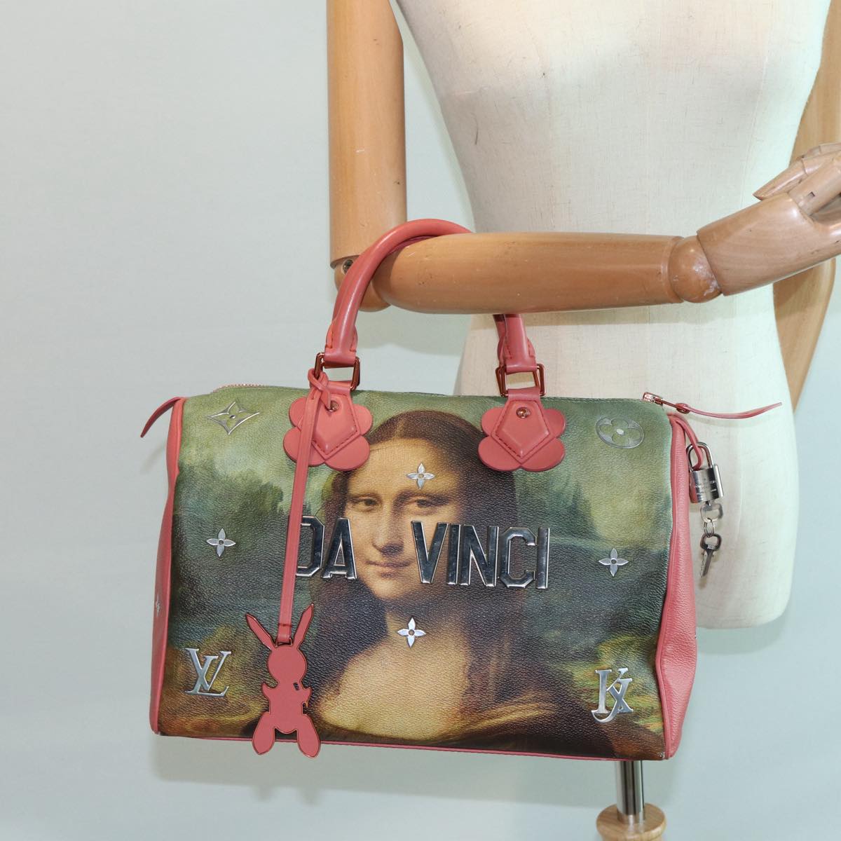 LOUIS VUITTON Masters Collection Mona Lisa Speedy 30 Bag M43372 LV Auth 87609SAM