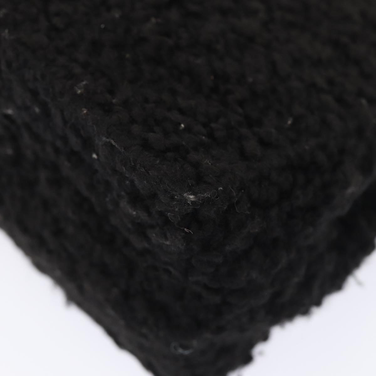 Salvatore Ferragamo Gancini Hand Bag Mouton 2way Black Auth 87661