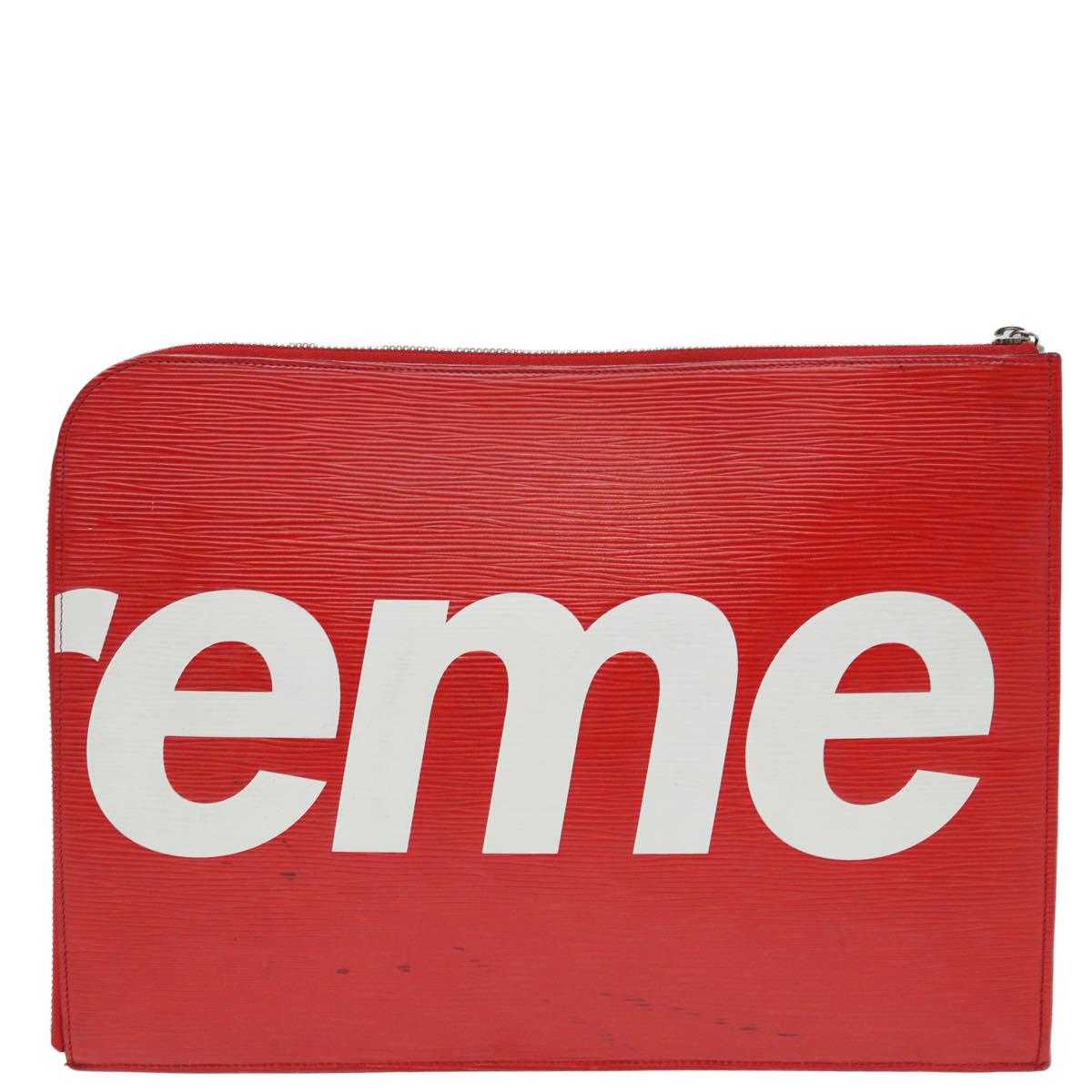 LOUIS VUITTON Epi Supreme Pochette Jules GM Bag Red White M67722 LV Auth 87752