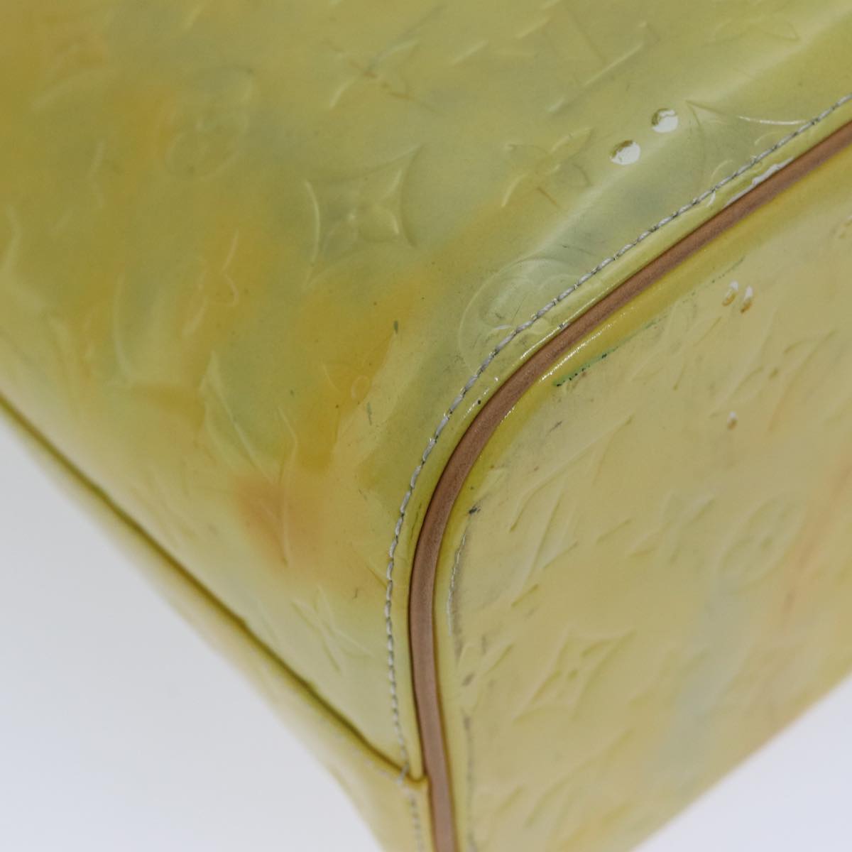 LOUIS VUITTON Monogram Vernis Houston Hand Bag Gris M91053 LV Auth 87791