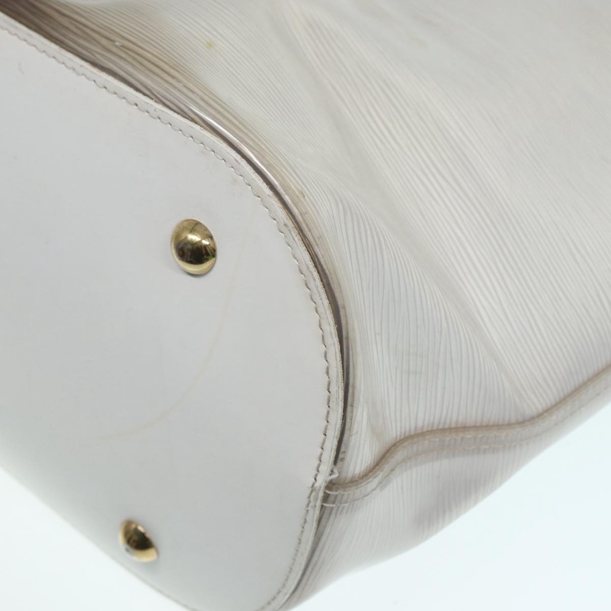 LOUIS VUITTON Epi Plage Lagoon Bay Tote Bag White Clear M92151 LV Auth 87892