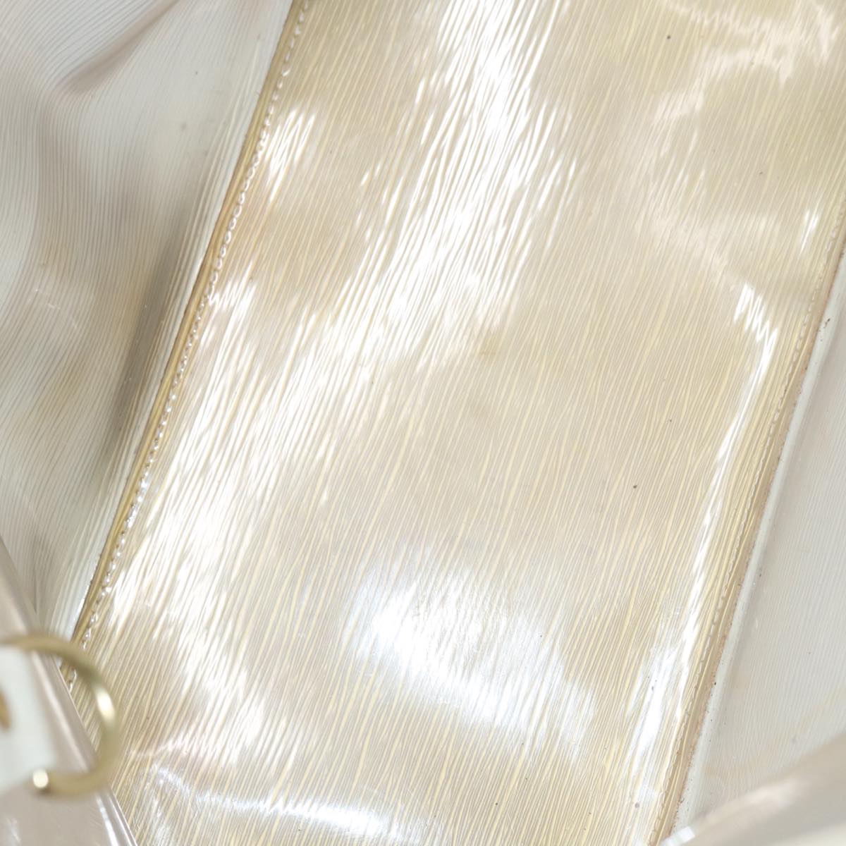 LOUIS VUITTON Epi Plage Lagoon Bay Tote Bag White Clear M92151 LV Auth 87892