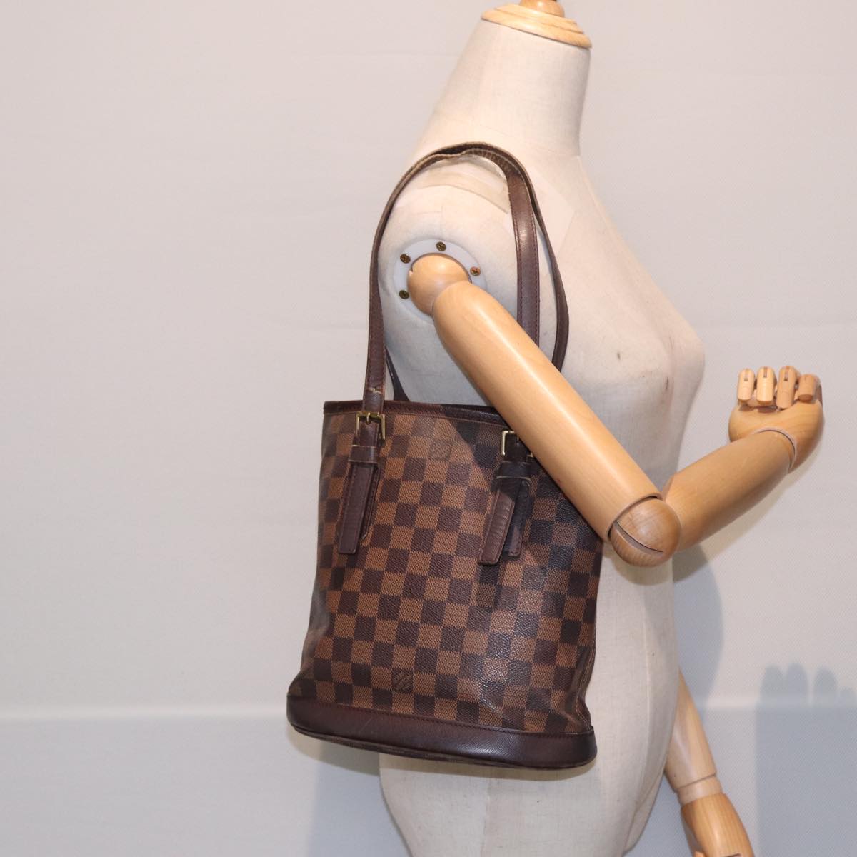 LOUIS VUITTON Damier Ebene Marais Shoulder Bag N42240 LV Auth 87969