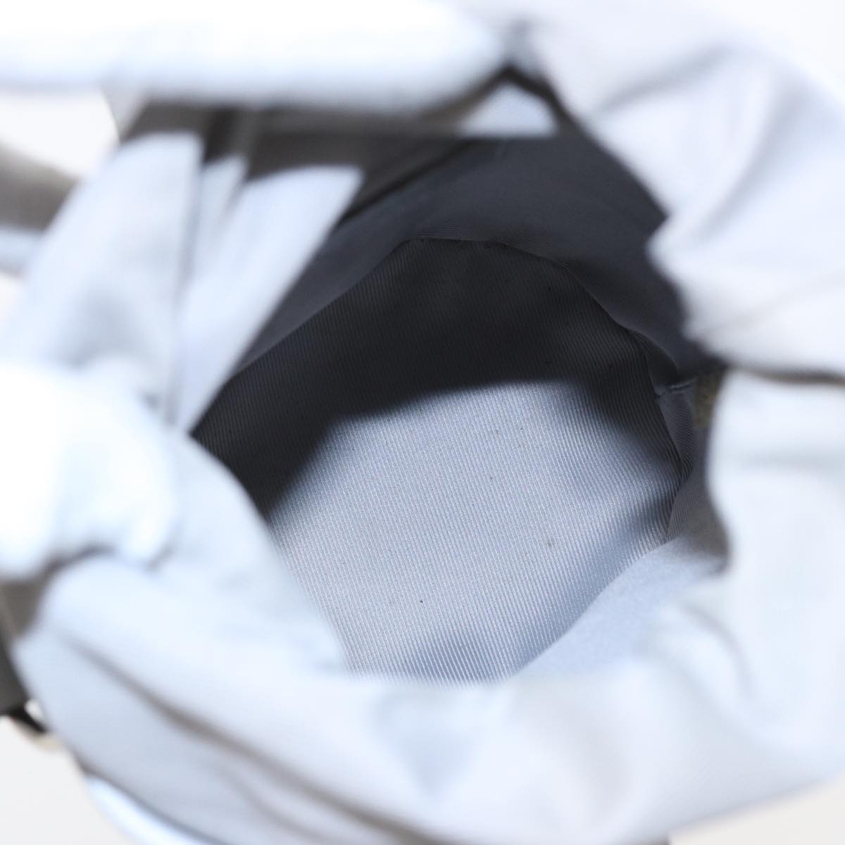 LOUIS VUITTON Monogram White Chalk Nanobag Shoulder Bag Gray M44631 Auth 88029