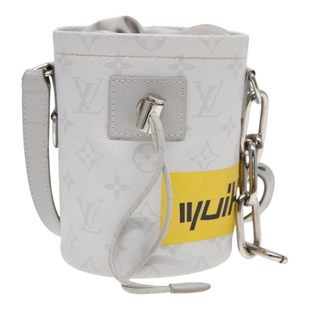 LOUIS VUITTON Monogram White Chalk Nanobag Shoulder Bag Gray M44631 Auth 88029