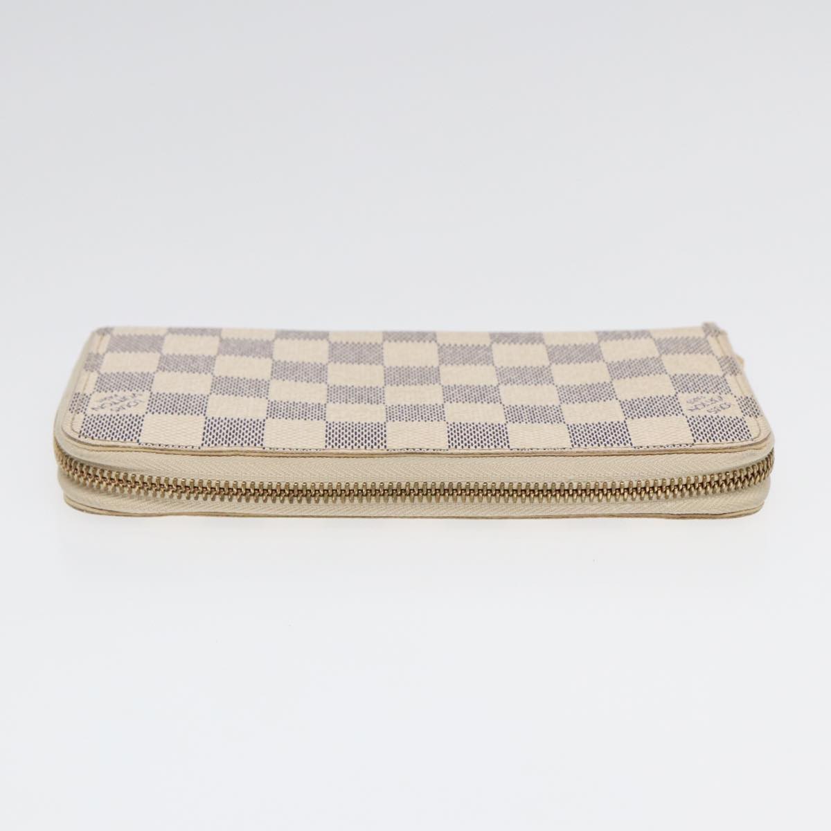 LOUIS VUITTON Damier Azur Zippy Wallet Long Wallet N63503 LV Auth 88032