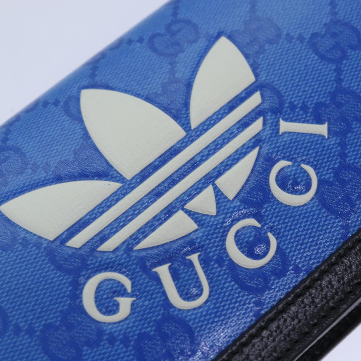 GUCCI GG Supreme Adidas Collaboration Chain Shoulder Wallet 621892 Auth 88144SAM