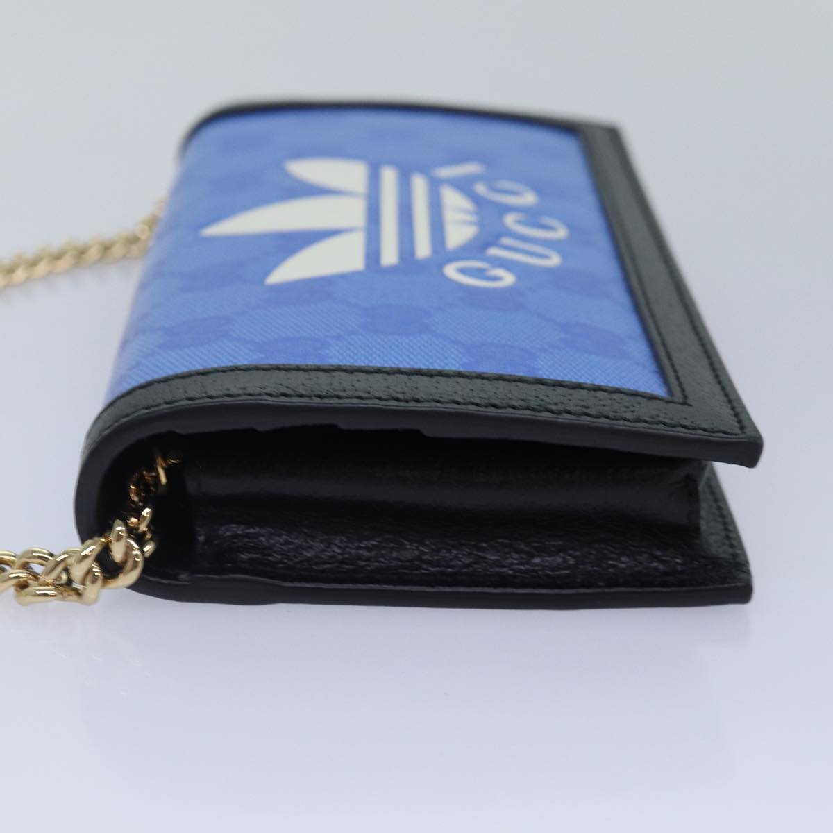 GUCCI GG Supreme Adidas Collaboration Chain Shoulder Wallet 621892 Auth 88144SAM