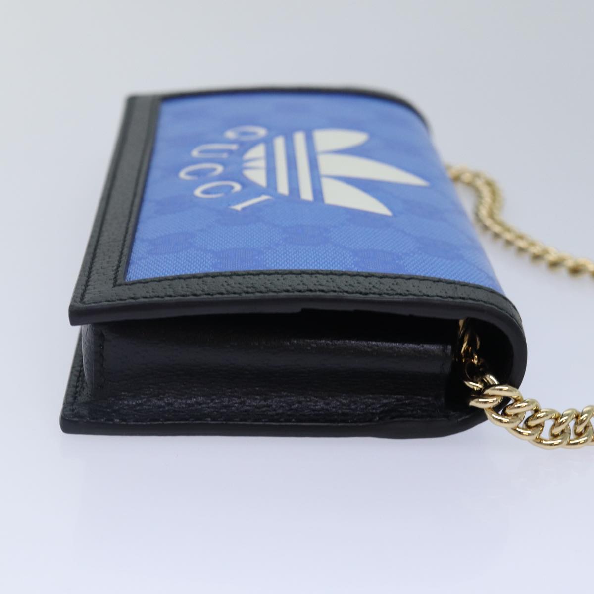 GUCCI GG Supreme Adidas Collaboration Chain Shoulder Wallet 621892 Auth 88144SAM