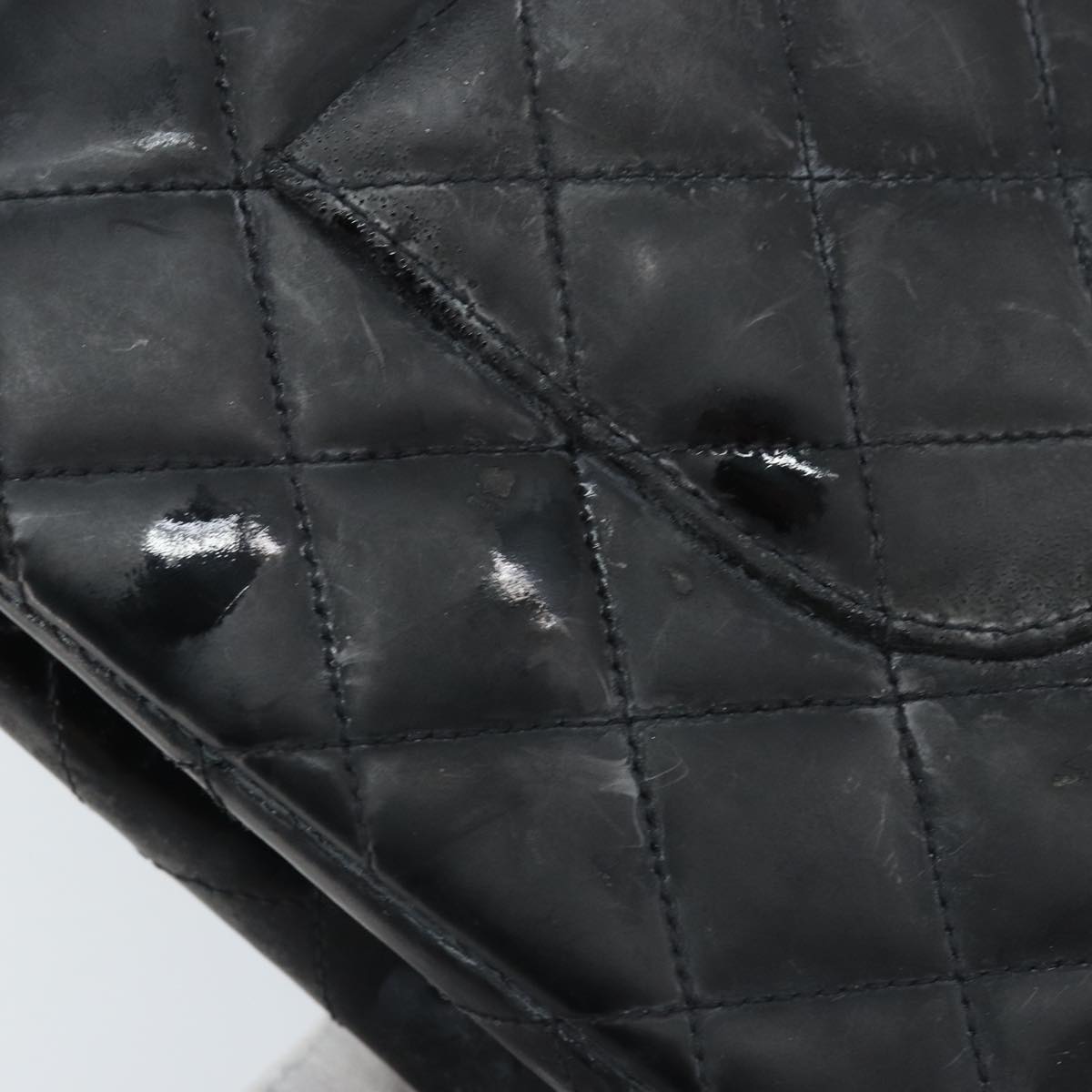 CHANEL Matelasse Chain Shoulder Bag Leather Black Gold CC Auth 88183