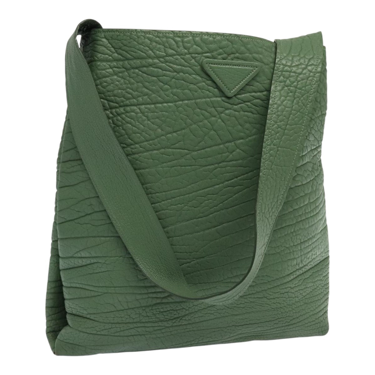 PRADA Shoulder Bag Leather Green Auth 88242SV