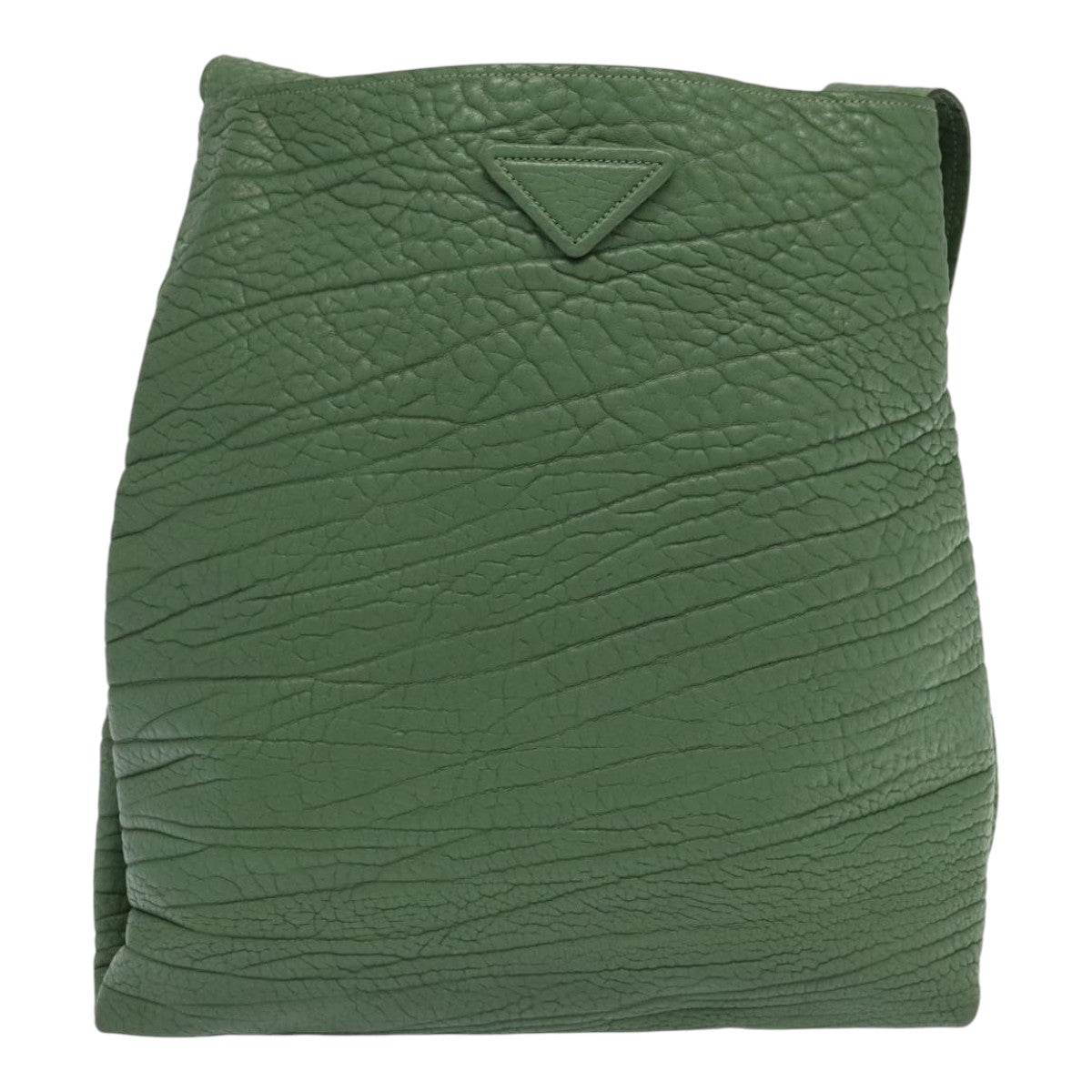 PRADA Shoulder Bag Leather Green Auth 88242SV