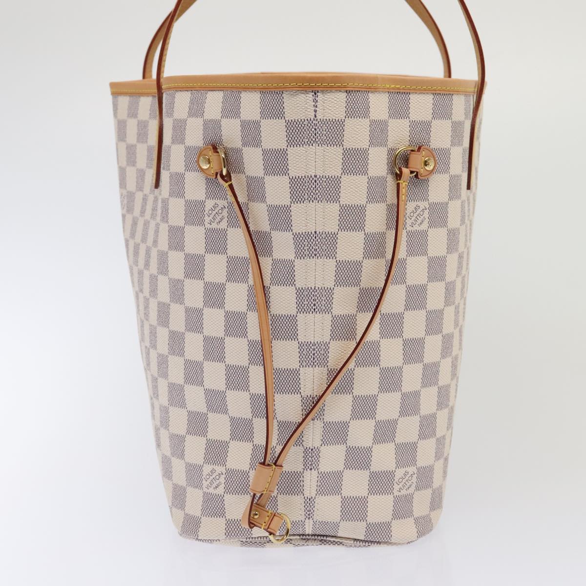 LOUIS VUITTON Damier Azur Neverfull MM Tote Bag N41605 LV Auth 88277AV