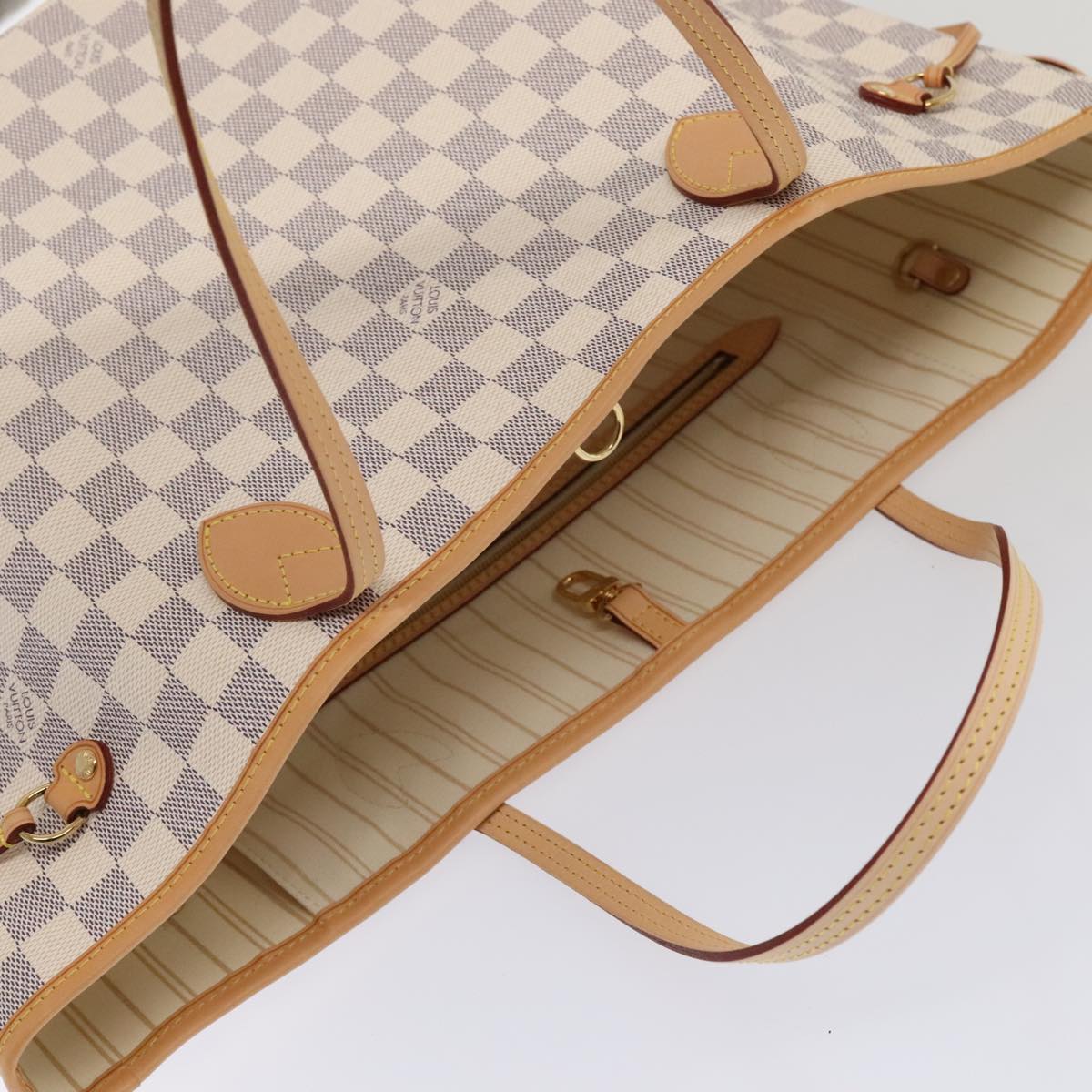 LOUIS VUITTON Damier Azur Neverfull MM Tote Bag N41605 LV Auth 88277AV