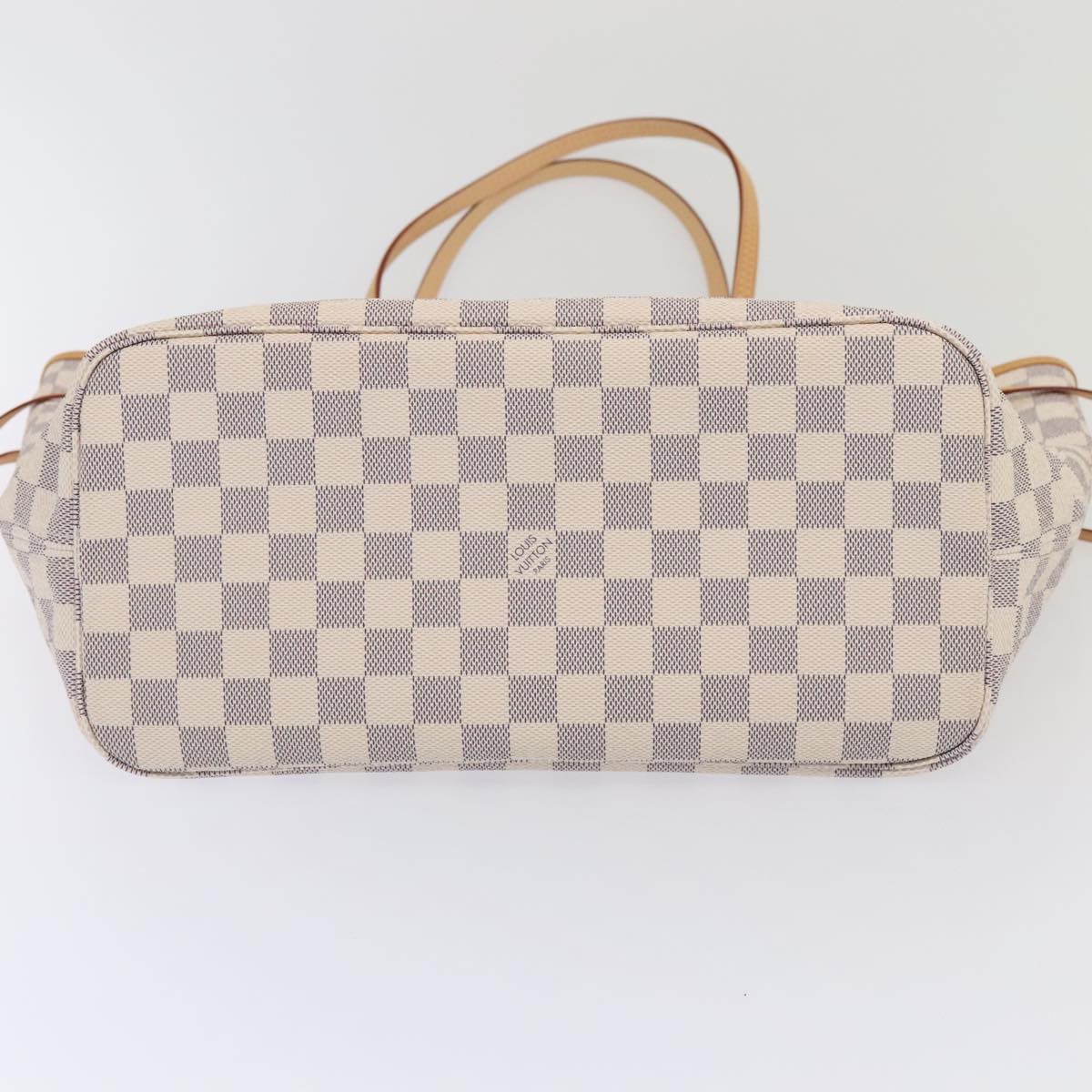 LOUIS VUITTON Damier Azur Neverfull MM Tote Bag N41605 LV Auth 88277AV