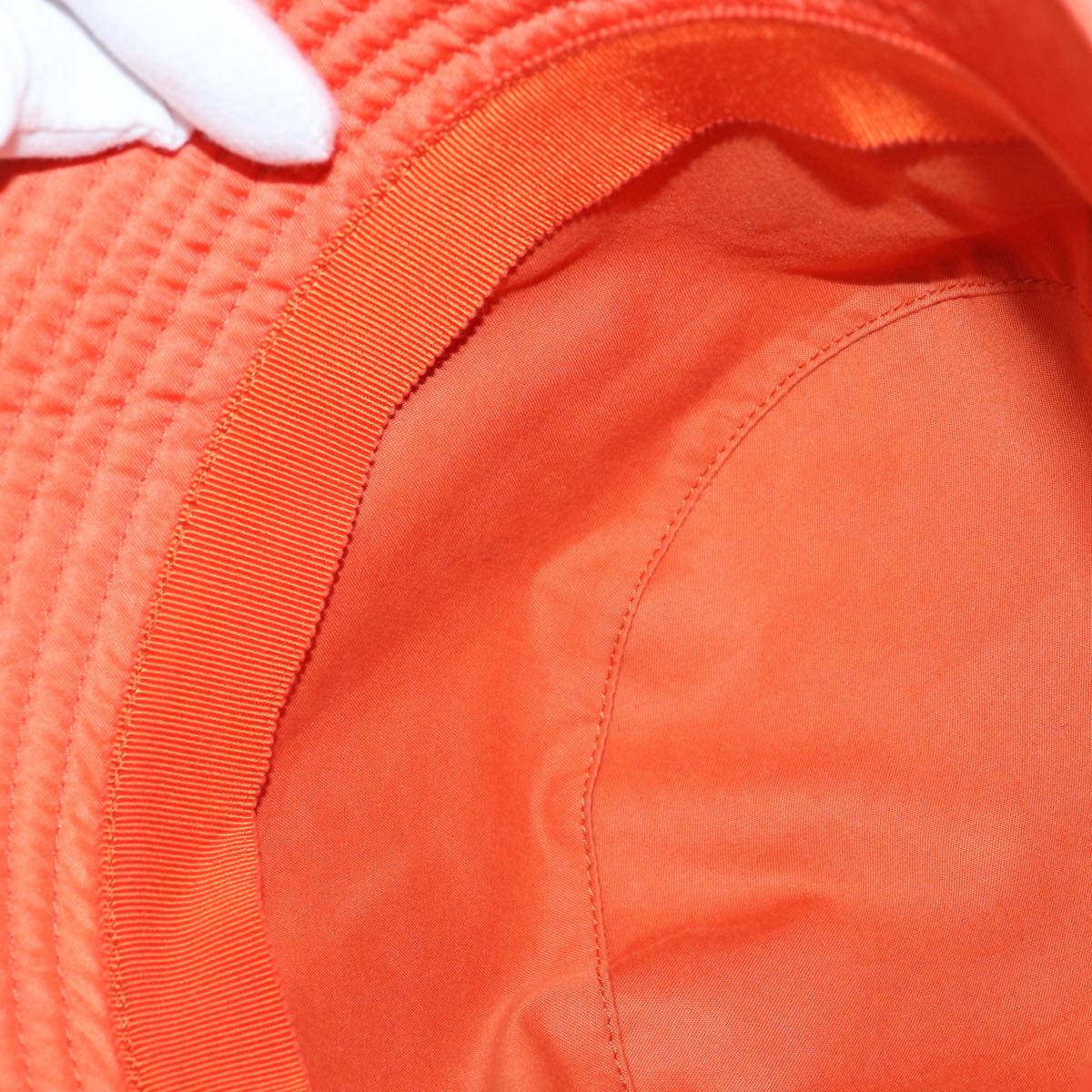 PRADA Bucket Hat Nylon L Orange Auth 88334V