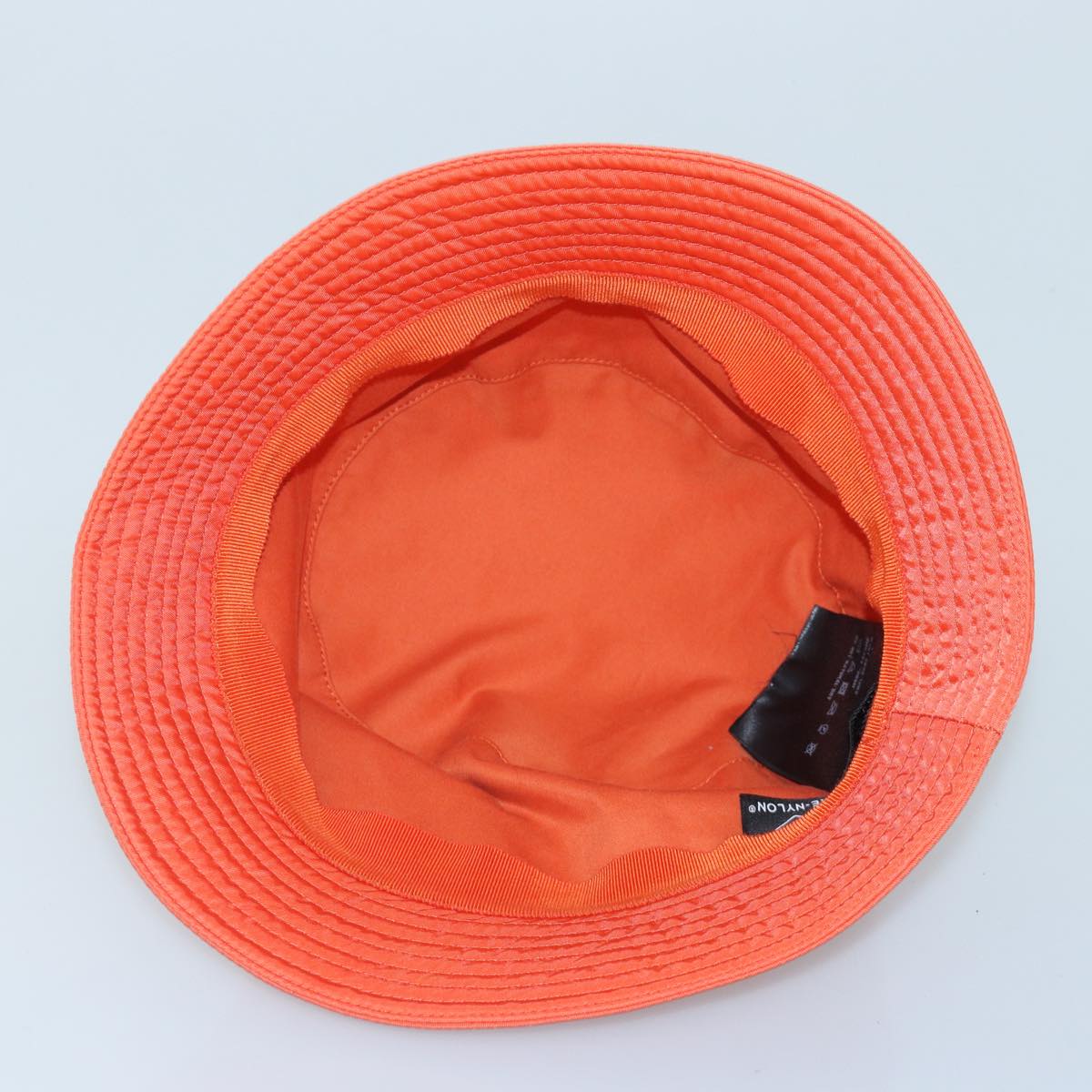 PRADA Bucket Hat Nylon L Orange Auth 88334V