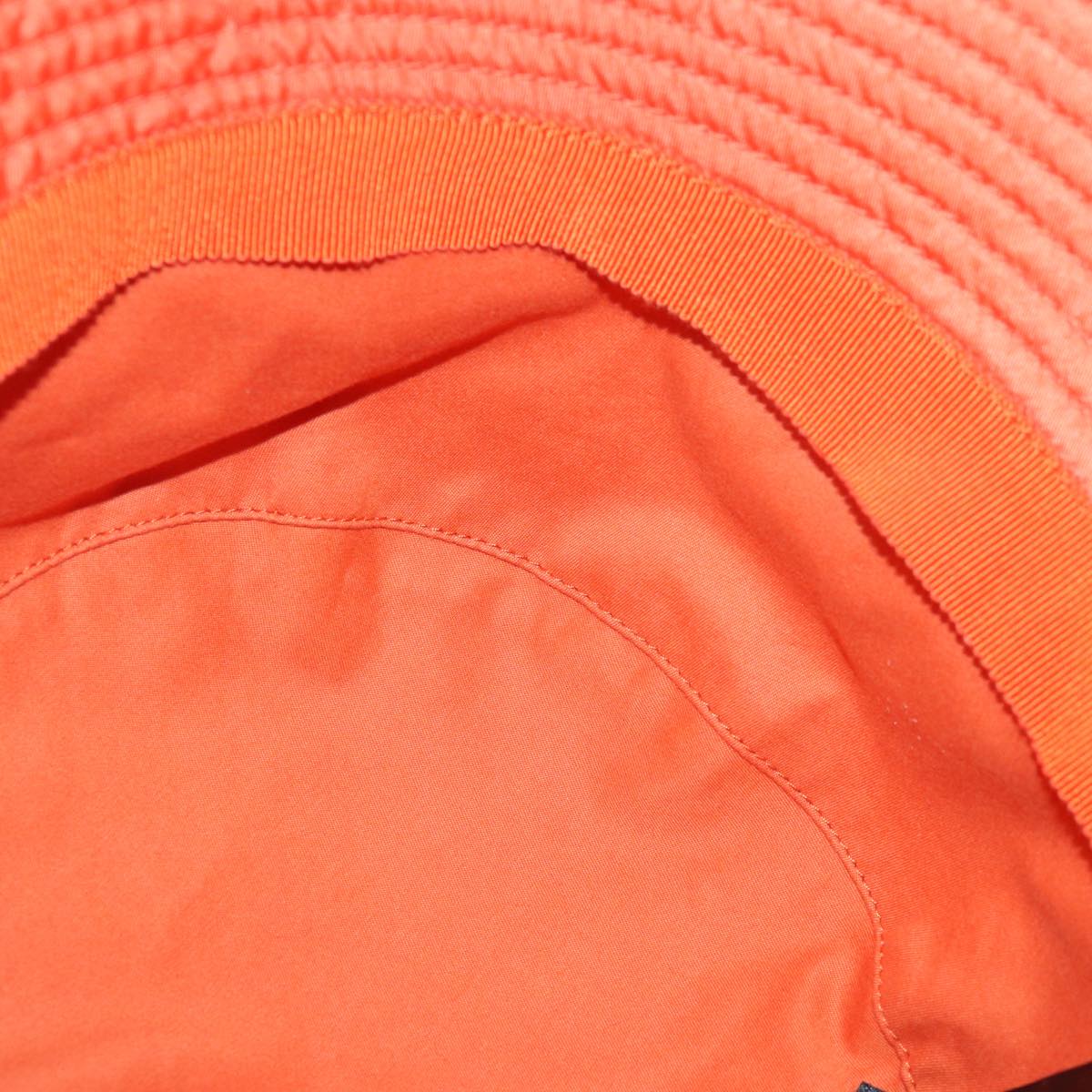 PRADA Bucket Hat Nylon L Orange Auth 88334V