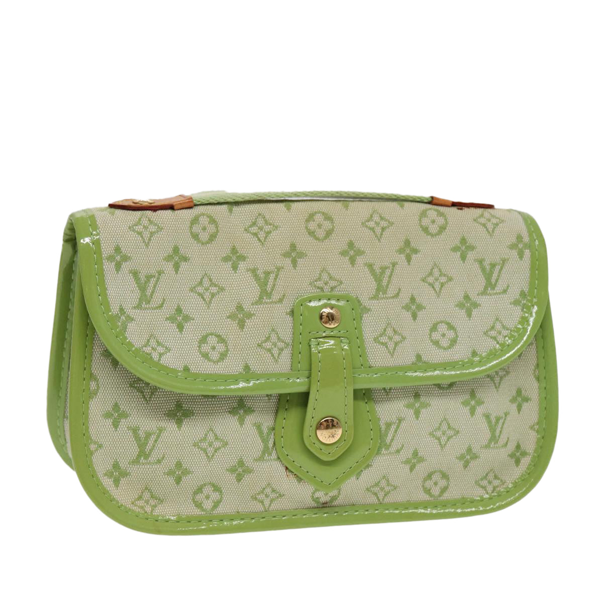LOUIS VUITTON Monogram Mini Trousse Marie Kate Pouch Green M92935 Auth 88437V
