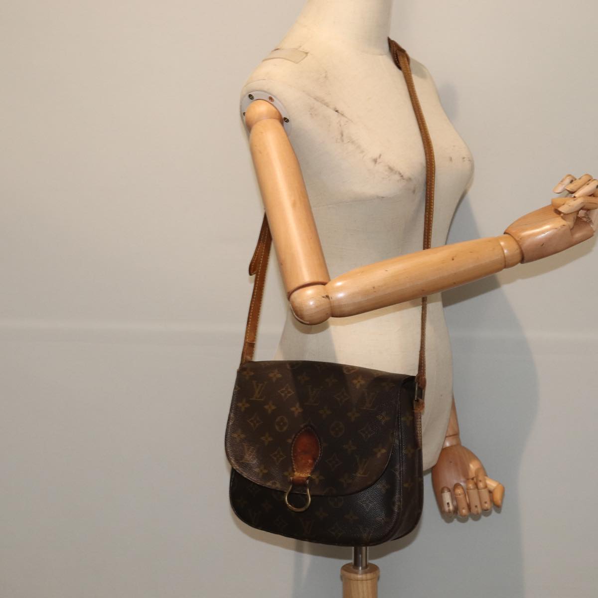 LOUIS VUITTON Monogram Saint Cloud GM Shoulder Bag M51242 LV Auth 88587