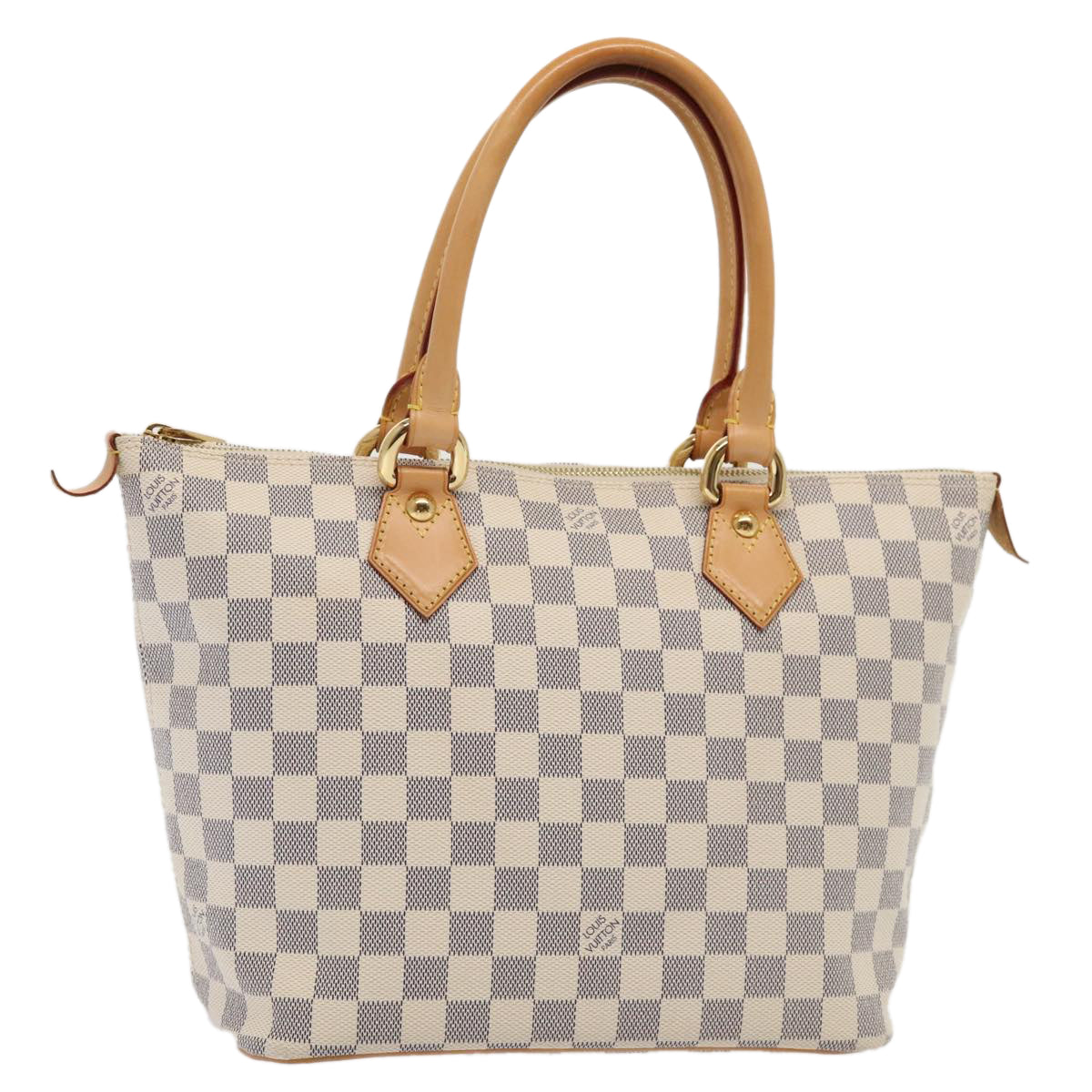 LOUIS VUITTON Damier Azur Saleya PM Tote Bag N51186 LV Auth 88918AV