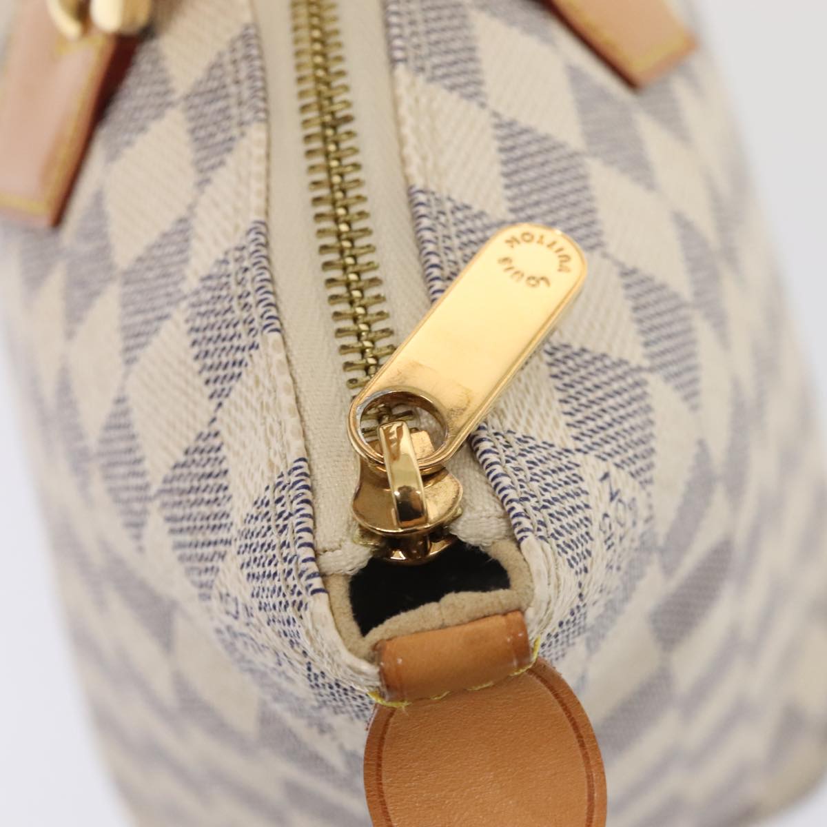 LOUIS VUITTON Damier Azur Saleya PM Tote Bag N51186 LV Auth 88918AV