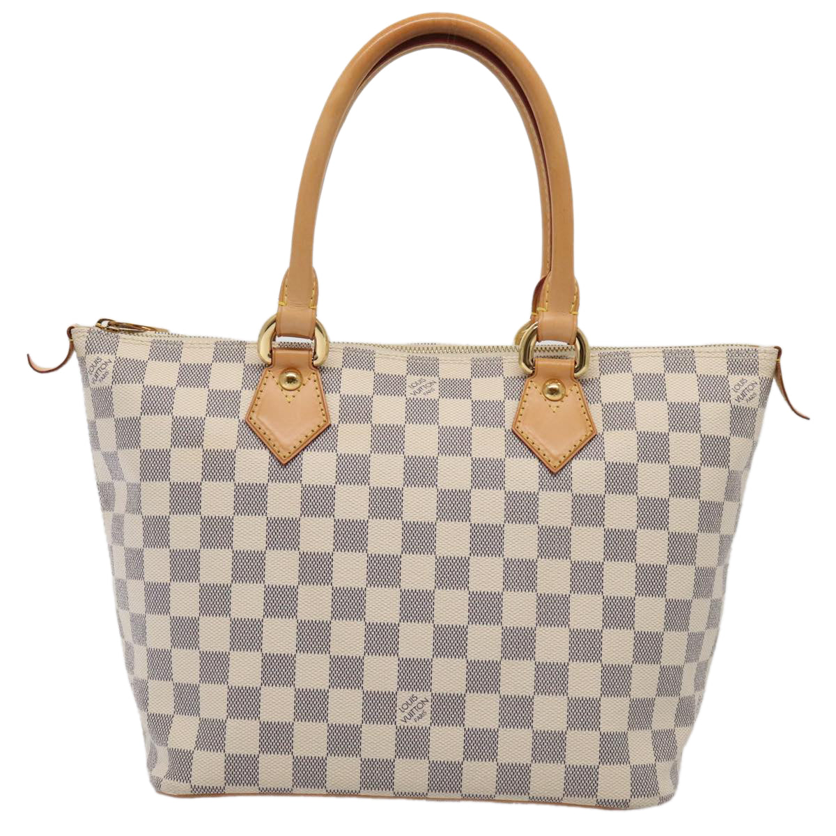 LOUIS VUITTON Damier Azur Saleya PM Tote Bag N51186 LV Auth 88918V
