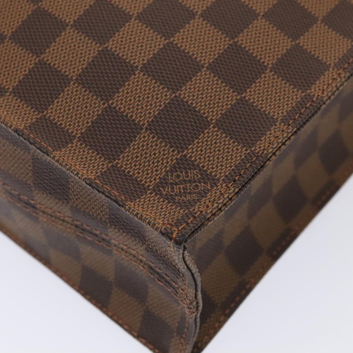 LOUIS VUITTON Damier Ebene Sac Plat Hand Bag N51140 LV Auth 88919V