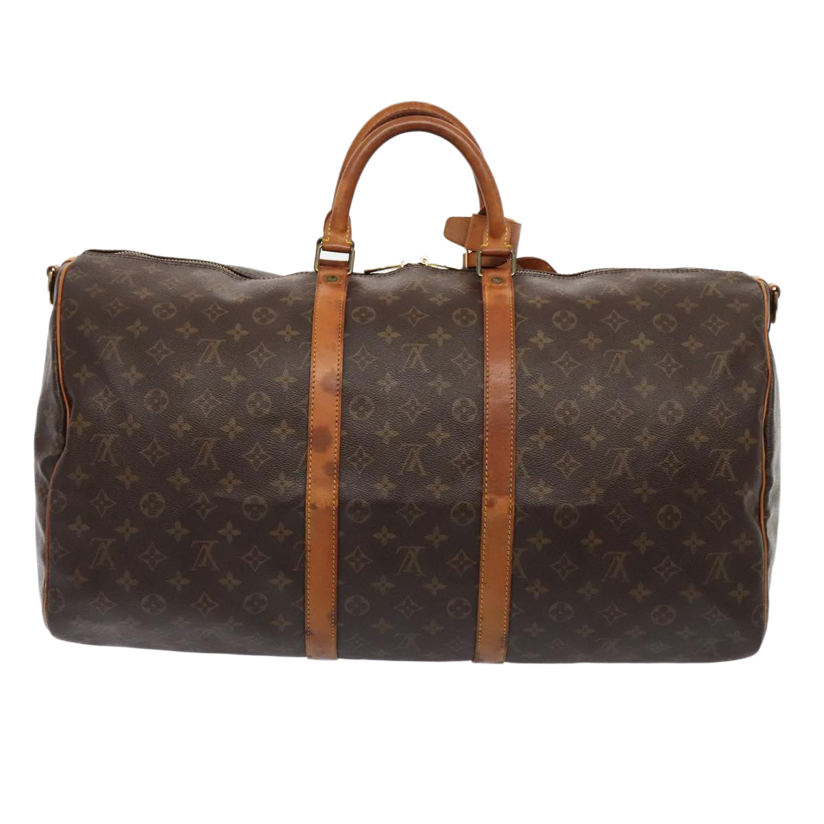 LOUIS VUITTON Monogram Keepall Bandouliere 55 Boston Bag M41414 LV Auth 88923