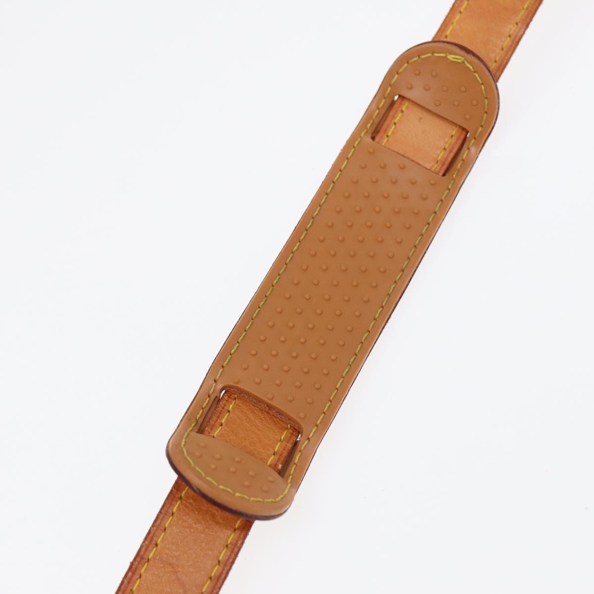 LOUIS VUITTON Adjustable Shoulder Strap Leather 37""""""""-43.7"""""""" Beige LV Auth 89016