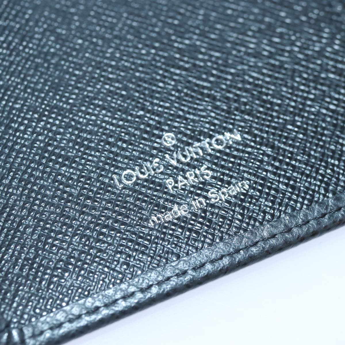 LOUIS VUITTON Taiga Agenda Poche Note Cover Ardoise R20425 LV Auth 89057A