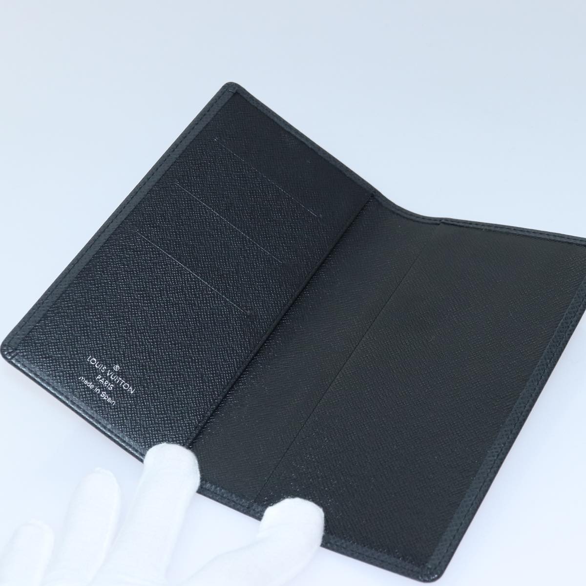 LOUIS VUITTON Taiga Agenda Poche Note Cover Ardoise R20425 LV Auth 89057A