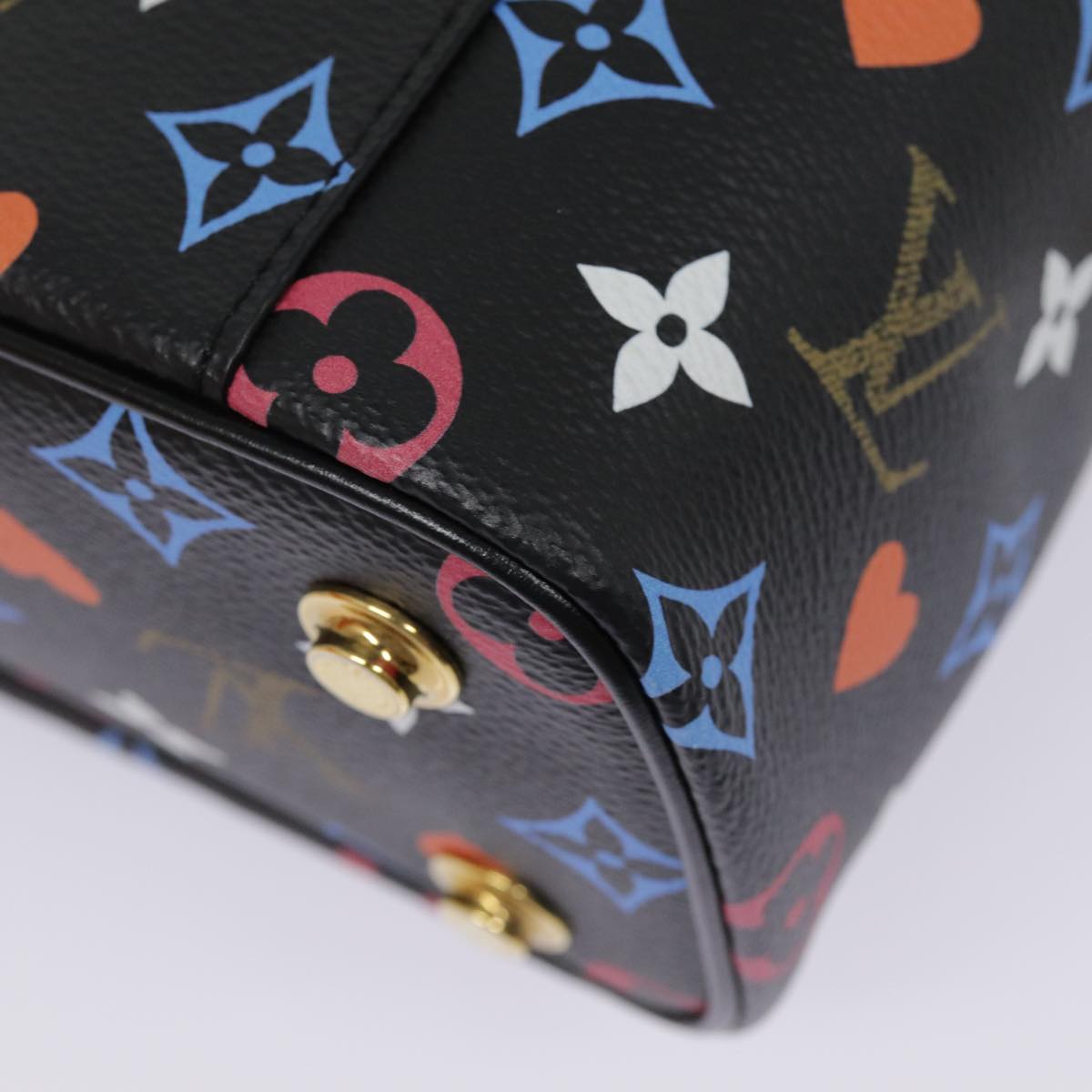 LOUIS VUITTON Monogram Game On Vanity PM Hand Bag Black M57482 LV Auth 89082SM