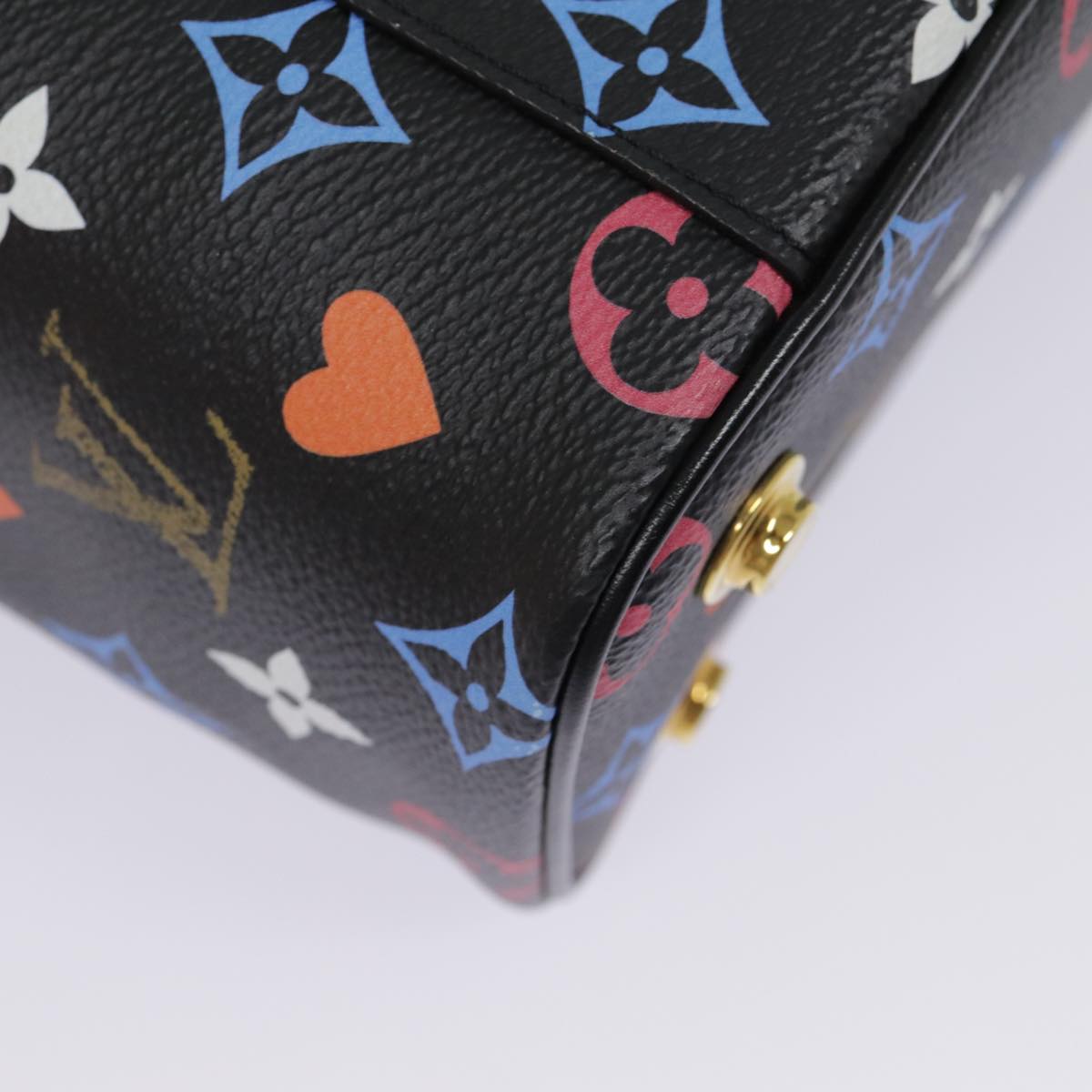 LOUIS VUITTON Monogram Game On Vanity PM Hand Bag Black M57482 LV Auth 89082SM